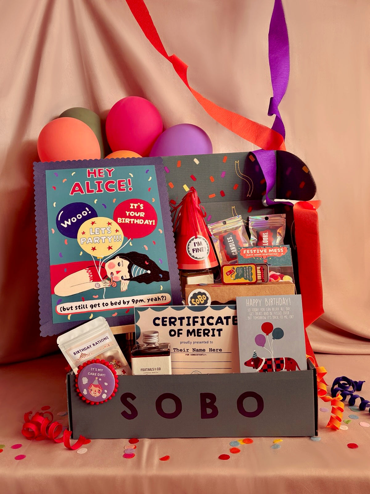In Bed by 9 Birthday Box
